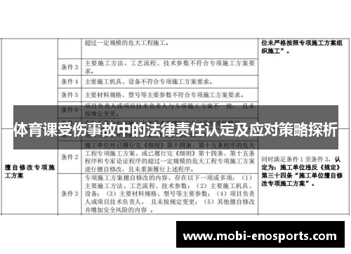体育课受伤事故中的法律责任认定及应对策略探析